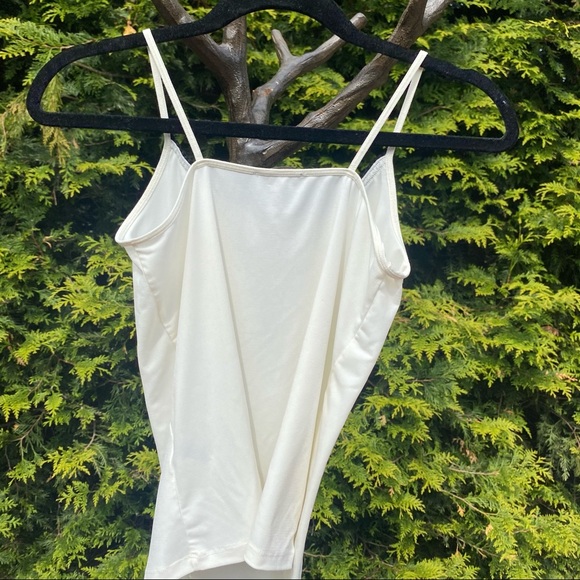 White Black Ruffles Camisole Tank Top TheLimited S - Picture 3 of 3